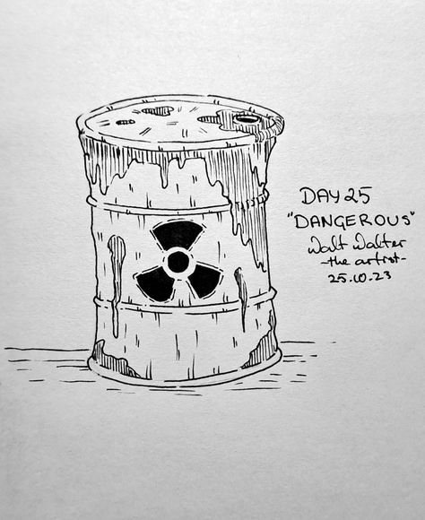 nktober Day25 Dangerous. #art #artist #illustration #drawing #inktober #inktober2023 #inktoberchallenge #ink #inkart #traditionalart #manga #mangaart #simple Rust Inktober, Dangerous Drawing, Rust Drawing, Danger Drawing, Danger Illustration, Artist Illustration, Things To Draw, Ink Drawings, Illustration Sketches