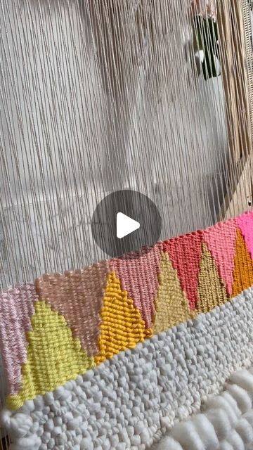 Weaving | Wall Decor | Fibre Art | Maryanne Moodie on Instagram: "Feeling like a magic genie 🧞   This harlequin design has morphed and grown over the course of a dozen years on my weaving loom.  I am always impressed and amazed to see it appear anew.   I love working with my collectors to find a new expression of my voice. A slightly different accent. A new lense through Which see myself and the world." Maryanne Moodie, Weaving Wall Decor, Embroidery Textiles, Weaving Embroidery, Weaving Loom, Fibre Art, Loom Weaving, Fiber Art, Loom