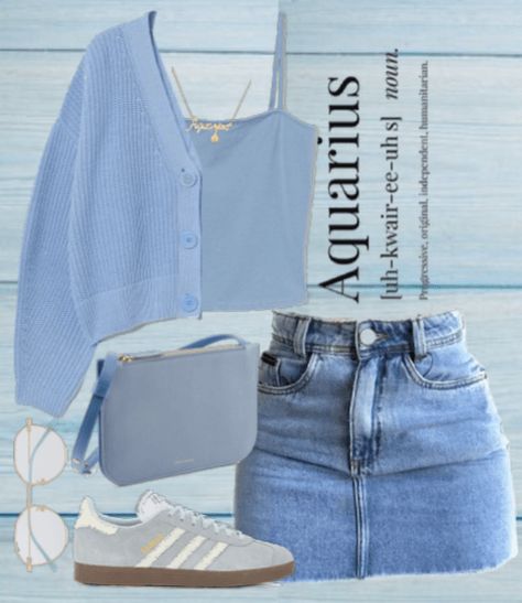 Aquarius Aesthetic Outfit, Aquarius Outfits Aesthetic, Aquarius Fashion Style, Aquarius Fashion, Aquarius Style, Outfits Guide, Eclectic Outfits, Aquarius Aesthetic, Soft Girl Clothes