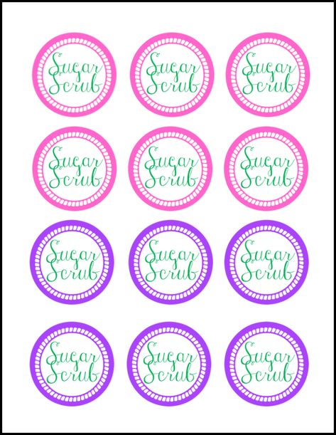 Free Printable Handmade Sugar Scrub Tags OHMY-CREATIVE.COM Sugar Scrub Favors, Pamper Products, Sugar Scrub Labels, Sugar Hand Scrub, Body Scrub Labels, Birthday Gift Tags Printable, Homemade Balm, Homemade Sugar Scrub, Scrub Homemade