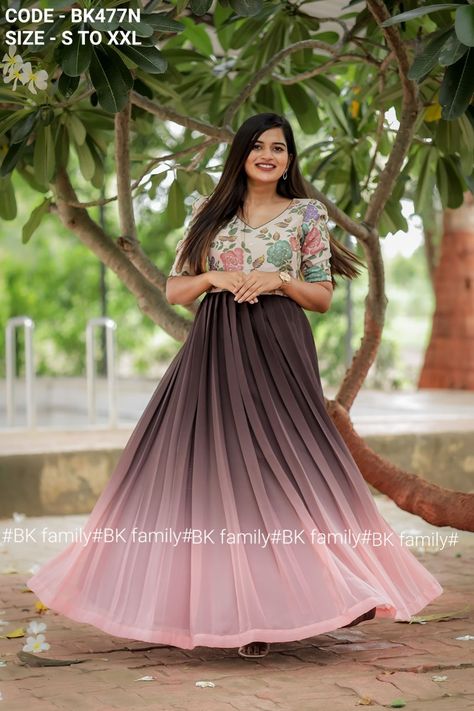 Plane Saree Long Frock, Shaded Frocks, Double Shaded Gowns, Double Shaded Long Frocks, Double Shade Dress, Long Frocks Models, Simple Party Wear Dress, Anarkali Models, Indian Party Dress