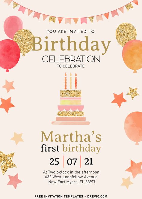 1year Birthday Invitation Card, 1st Year Birthday Invitation Card, 1 Year Birthday Party Invitations, Birthday Card Ideas Invitation, Birthday Party Invitation Card Design, One Year Birthday Invitation Card, 1 St Birthday Invitation Card, Undangan Birthday Party, Digital Birthday Invitations Design