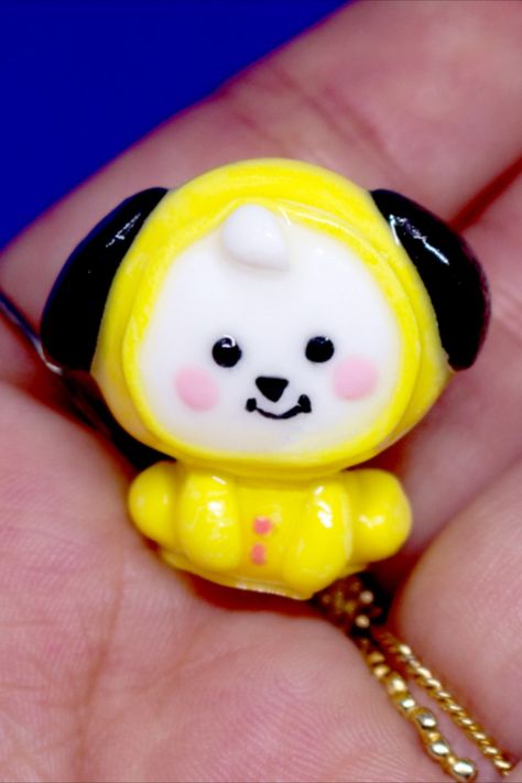 BTS characters bt21 chimmy clay charm Bts Characters Bt21, Bts Army Room Decor, Chimmy Plushie, Bt21 Clay Charms, Bts Characters, Sanrio Clay Keychain, Boba Clay Charm, Rilakkuma Clay Charm, Army Room Decor