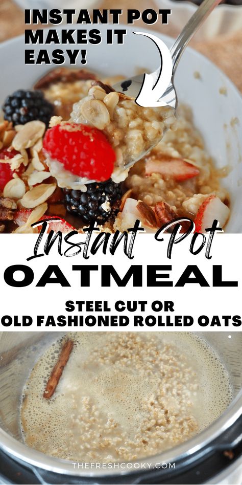 Oatmeal With Apples, Instant Pot Oatmeal, Making Oatmeal, Irish Oatmeal, Oatmeal How To Make, Oatmeal Toppings, Pumpkin Pie Mix, Instant Oatmeal, Tasty Breakfast