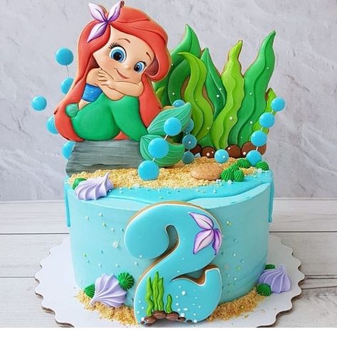 CAKEBAKEOFFNG BLOG on Instagram: “BEAUTIFUL 😍😍😍 YAAYY OR NAAYY? @karevakatrina ____________  ALL RIGHTS RESERVED TO THE RESPECTIVE OWNERS  _________  #Cakebakeoffng…” Kue Disney, Ariel The Mermaid, Sirenita Cake, Toddler Birthday Cakes, Ariel Cake, Little Mermaid Cake, Ariel Birthday Party, Little Mermaid Cakes, Mermaid Birthday Cakes