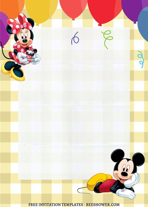 Awesome 10+ Fluttering Mickey And Minnie Mouse Canva Birthday Invitation Templates Minnie Mouse Background, Minnie Invitations, Free Baby Shower Invitations, Mickey Mouse Birthday Invitations, Mickey Mouse Invitations, Minnie Mouse Birthday Invitations, Festa Hot Wheels, Minnie Mouse Invitations, Mickey Mouse Art