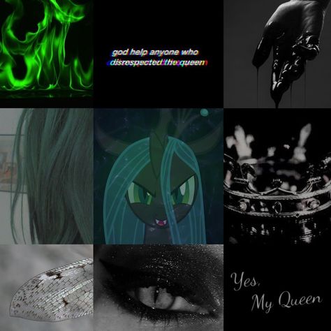 My Little Pony aesthetic Queen Chrysalis Aesthetic, My Little Pony Aesthetic, Pony Aesthetic, Queen Chrysalis, Storm King, Board Inspiration, Mood Board Inspiration, Mood Boards, My Little Pony