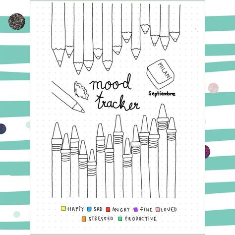 Mood Tracker September! 🖍 #moodtracker #mood #bulletjournal #2019 #school #pencils #crayons September Bujo Mood Tracker, Bujo School Theme, School Mood Tracker, September Bullet Journal Mood Tracker, Mood Tracker September, Mode Tracker, Preppy Notes, September Mood Tracker, Buju Ideas