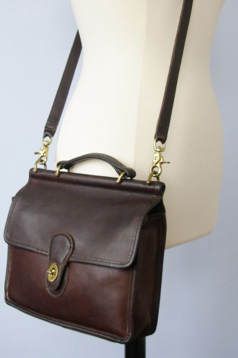 Vintage 90's Coach Willis satchel bag, brown leather crossbody purse | Manor Galactik Football, Coach Willis, Brown Leather Crossbody Purse, Branding Coach, Cincinnati Ohio, Fashion Board, Leather Crossbody Purse, Satchel Bag, Crossbody Purse