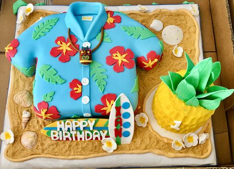 Hawaii Cake, Piggy Cake, Havana Party, Tiger Cake, 40th Cake, Surf Party, Shirt Cake, Shells And Sand, Beach Cakes