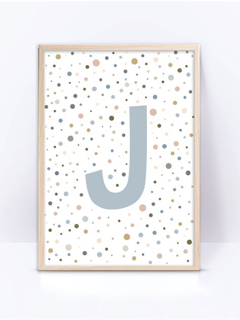 Baby Room Wall Decor, Happy Room, Nursery Monogram, Baby Room Wall, Baby Posters, Paper Craft Diy Projects, Personalized Posters, Letter J, Room Wall Decor