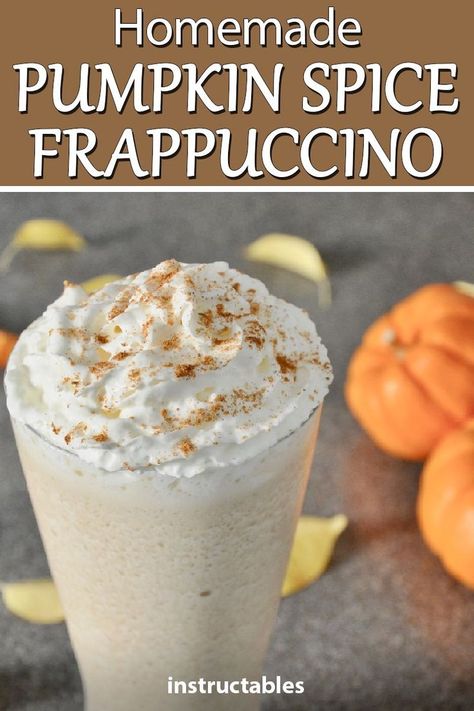 Pumpkin Spice Frappuccino Recipe No Coffee, Diy Pumpkin Spice Frappuccino, Fall Frappe Recipe, Pumpkin Frappe Recipe, Frappe Ideas, Easy Frappuccino Recipe, Pumpkin Spice Frappuccino Recipe, Frappe Recipes, Pumpkin Frappe