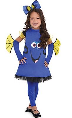 Diy Dory Costume, Animal Costumes For Girls, Dory Halloween Costume, Nemo And Dory Costume, Finding Dory Costume, Dory Costume, Finding Nemo Costume, Nemo Costume, Dory Party