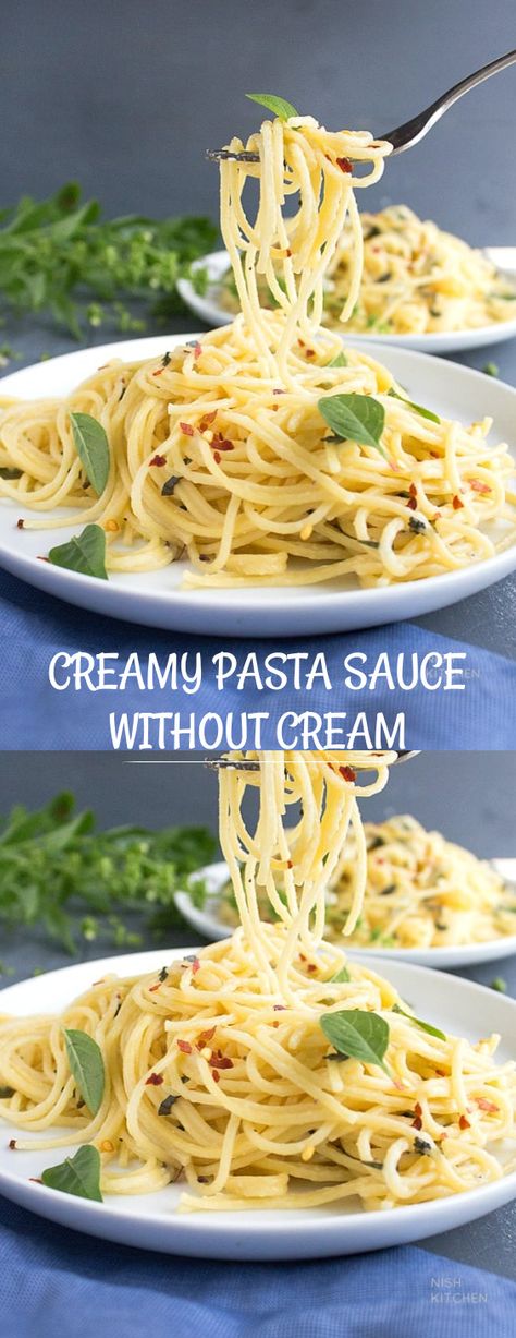 CREAMY PASTA SAUCE WITHOUT CREAM Pasta Without Tomato Sauce, Pasta Sauce No Cream, No Sauce Pasta, No Tomato Pasta Sauce, Low Calorie Pasta Sauce, Pasta Sauce Creamy, Pasta Without Cream, Cream Pasta Sauce, Chicken Pasta Sauce