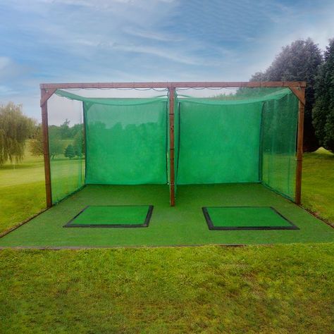 outdoor golf, golf, net, golfnet, golfmat, archery, archery netting, bay, driving bay, summer golf, putting, hitting, golf swing, garden golf Outdoor Golf Net, Golf Hitting Bay, Diy Driving Range Golf, Golf Net Backyard Diy, Diy Golf Net, Golf Hitting Net, Backyard Golf, Home Golf Simulator, Diy Golf