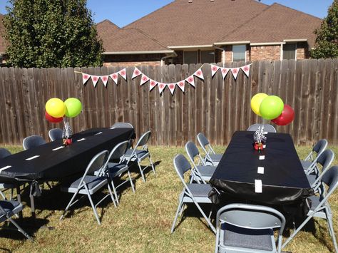 Cars theme birthday Party Decorations Centerpieces, Lightning Mcqueen Party, Mcqueen Party, Monster Jam Birthday Party, Monster Jam Birthday, Transportation Birthday Party, Blaze Birthday, Cars Birthday Party Decorations, Cars Birthday Party