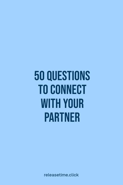 Enhance your relationship by exploring 50 thoughtful and deep questions that really get to know your partner. Communication can bring you closer and spark meaningful conversations. Perfect for date nights or just quiet moments together. Discover how simple questions can bring more joy, understanding, and love to your connection with each other. It's time to strengthen your bond and understand each other on a deeper level with these engaging discussion prompts! How To Connect With Your Partner, How To Spark Your Relationship, Questions To Deepen Your Relationship, Partner Communication, Deep Relationship Questions, Get To Know Your Partner, Thoughtful Questions, Discussion Prompts, 50 Questions