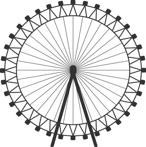 Silhouette Ferris wheel Coachella Poster, Vector Icons, Ferris Wheel, Vector Free, Wheel, Quick Saves