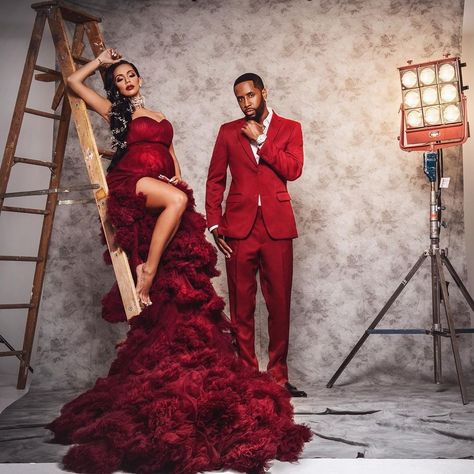 Safaree Samuels, Maternity Shoot Black Women, Maternity Photo Dresses, Maternity Picture Outfits, Summer Pregnancy Outfits, Erica Mena, Maternity Dresses Photography, Lavish Wedding, Pregnancy Belly Photos