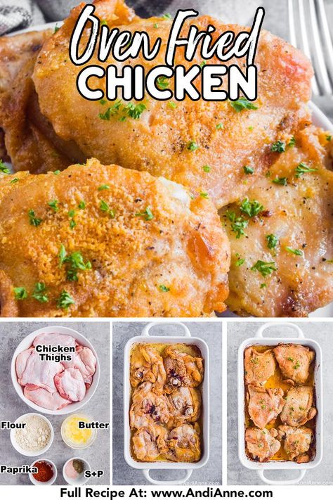 Skinned Chicken Thigh Recipes, Come Over Chicken, Best Oven Fried Chicken Recipe, Thigh Fillet Chicken Recipe, Oven Fried Chicken Thighs Bone In, Boneless Chicken Thighs In Oven, Bone In Chicken Thighs Recipes Oven, Boneless Skinless Chicken Thigh Recipes Baked, Baked Chicken Thighs Bone In