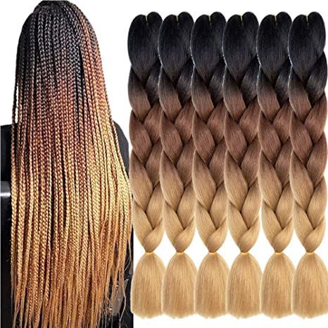 Thick Box Braids, Ombre Braiding Hair, Marley Braids, Jumbo Braiding Hair, Yaki Hair, Natural Ombre, Braiding Hair Extensions, Jumbo Box Braids, Ombre Hair Extensions