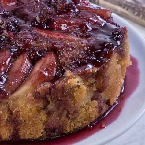 One of the strongest symbolic traditions celebrating Rosh Hashanah is dipping apples in honey. It symbolizes hope and optimism for the coming Jewish New Year. Apple upside-down cake made with honey is a wonderful way to honor that tradition. Adding pomegranate syrup to the cake makes it a perfect de... Pomegranate Syrup, Rosh Hashanah Recipes, Caramel Apple Cake, Honey Caramel, Apple Dip, Rosh Hashana, Honey Cake, New Fruit, Grain Foods