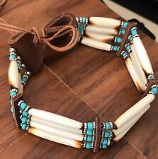 Native American Ethnic & Regional Necklaces & Pendants for sale | eBay Bone Bead Necklace, Native Necklace, Indian Beadwork, Beaded Hat Bands, Bisbee Turquoise, Native American Necklace, Native American Earrings, Beaded Hat, American Indian Jewelry