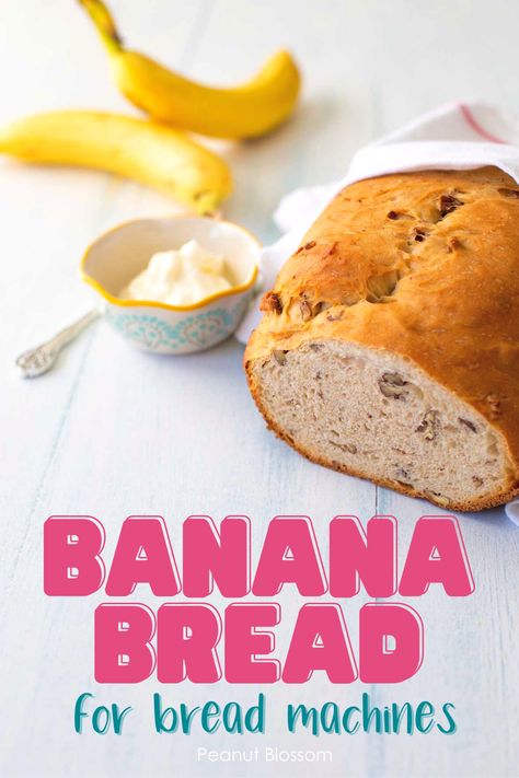 The Best Bread Machine Banana Bread Breadmaker Banana Bread, Breadman Ultimate Bread Machine Recipes, Banana Bread In Bread Machine, Bread Maker Banana Bread, Savory Pecans, Bread Machine Banana Bread, Toast With Peanut Butter, Banana Bread Recipe Easy Moist, Bread Machine Recipes Sweet