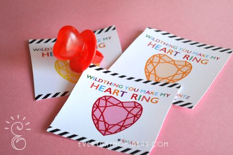 Candy Ring Pop, Ring Pop Valentine, Ring Pops, Candy Ring, Valentine Favors, Valentine Ring, Ring Pop, Printable Favor Tags, Mom Ideas