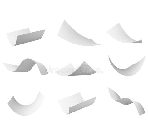 Blank curl paper flying in wind. Group of flying papers on white background. eac , #spon, #flying, #wind, #Group, #Blank, #curl #ad 3d Geometric Shapes, Fly Paper, Form Drawing, 3d Shape, Ap Art, Paper Drawing, Paper Book, Book Images, Shape And Form