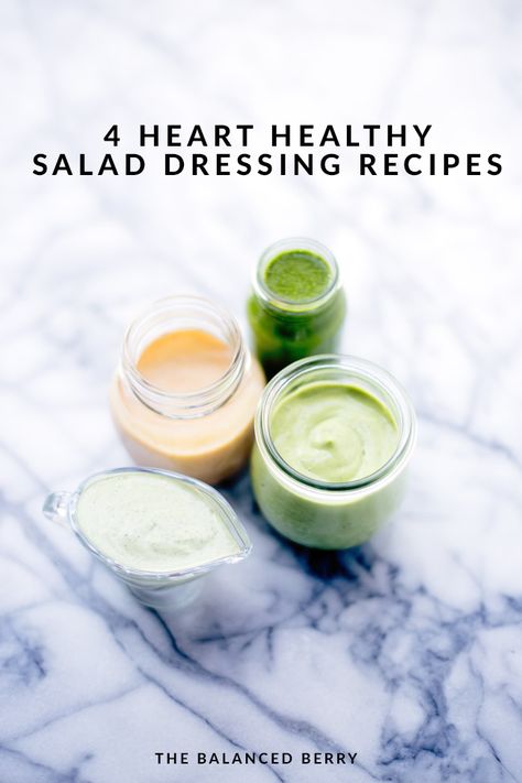 4 Heart Healthy Salad Dressing Recipes Heart Healthy Salad Dressing, Yogurt Sauces, Healthy Salad Dressing Recipes, Healthy Vinaigrette, Healthy Dressing Recipes, Salad Appetizer Cups, Healthy Dressing, Salad Dressing Recipes Healthy, Vegan Ranch