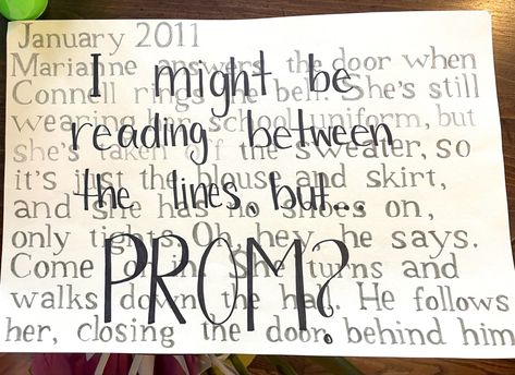 Book Themed Promposal, Book Prom Proposal, Book Homecoming Proposal, Book Promposal Ideas, Book Promposal, Promposal Book Lover, Book Hoco Proposal, Homecoming Proposal Ideas Song Lyrics, Spotify Hoco Proposal Poster