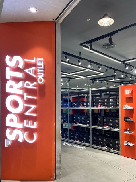 Sports Central Outlet store at SM Muntinlupa. Shoes, bags and clothing available. #sportswear #shopping Outlet Store, Nike Adidas, New Balance, Under Armour, Outlet, Adidas, My Style, Nike, Sports