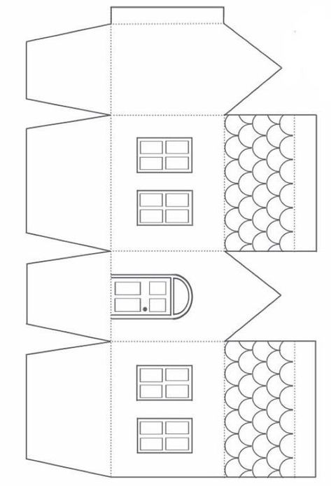 Paper Christmas Houses Templates, Putz Houses Templates Free Printable Christmas Villages, Paper Houses Template, Paper House Template Free, Christmas Paper Houses Free Printable, Paper Houses Diy, Paper House Template Printables Free, Christmas Decor Ideas Paper, Diy Christmas Houses