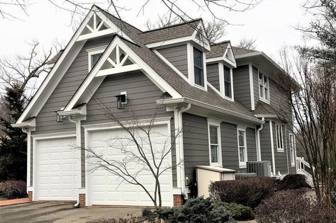 Aged Pewter Hardie Board Siding, James Hardie Aged Pewter Siding, Aged Pewter Hardie Siding, James Hardie Aged Pewter, Hardie Plank Colors, Gaf Roofing, Hardie Board Siding, Exterior Siding Colors, Composite Siding