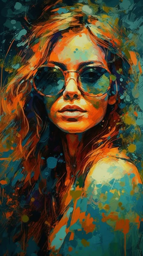 Cool Portraits Art, Realistic Painting Ideas, Abstracted Portraits, Abstract Portrait Painting Faces, Portrait Ideas Art, Unique Portrait Art, Paintings Of People, Face Art Painting, Portraits Pastel