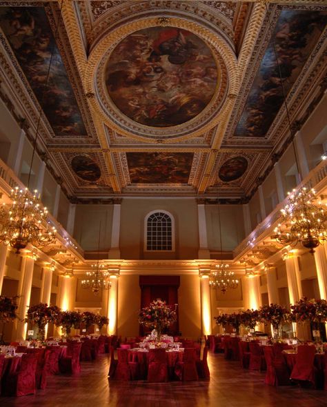 The Banqueting House, Whitehall, London, is the grandest and best known survivor of the architectural genre of banqueting house, and the only remaining component of the Palace of Whitehall. Whitehall London, Banqueting House, House Image, Highclere Castle, Grand Homes, London Hotels, London Town, Luxury Homes Dream Houses, Big Wedding