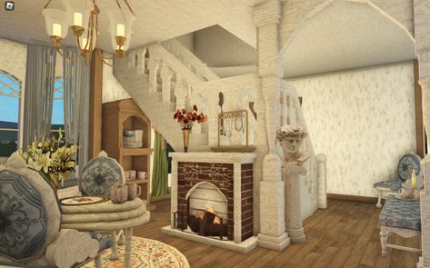 Bloxburg Victorian Living Room, Bloxburg Garden Ideas, Bloxburg Coquette, Bloxburg Cottage, Castle House Design, Small Modern House Plans, Blocksburg Room Ideas￼, Bloxburg Houses, Bloxburg Builds