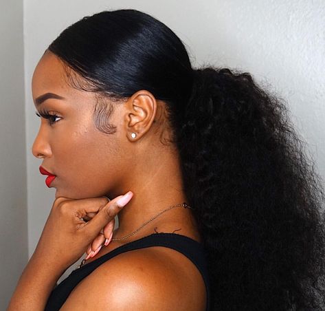 Slick ponytail natural hairstyles, Sleek Natural hairstyles, Easy Natural hairstyles, Quick Natural hairstyles, Protective Natural hairstyles• Curled Ponytail Hairstyles, Bouncy Bob, Wig Ponytail, Slick Ponytail, Curly Hair Ponytail, Curled Ponytail, Black Ponytail, Perfect Ponytail, Blonde Hairstyles