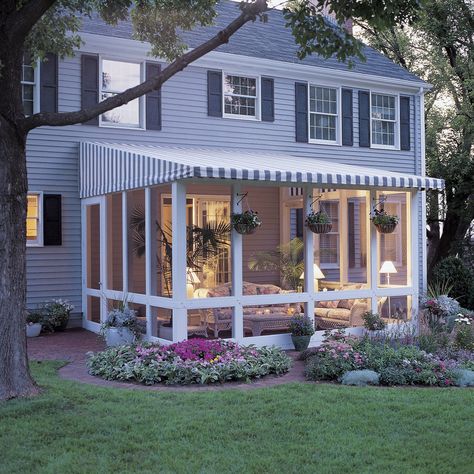 Screened Porch Designs, Patio Enclosures, Screened In Patio, House With Porch, Porch Design, Paver Patio, Decks And Porches, Screened In Porch, Screened Porch