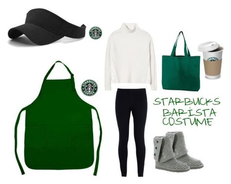 "Starbucks Barista Costume☕️" by july37baby on Polyvore featuring NIKE, Rebecca Taylor and UGG Australia Barista Outfit Starbucks, Starbucks Barista Outfit Ideas, Starbucks Barista Costume, Starbucks Barista Outfit, Starbucks Dress Code, Barista Costume, Starbucks Uniform, Starbucks Halloween Costume, Barista Outfit