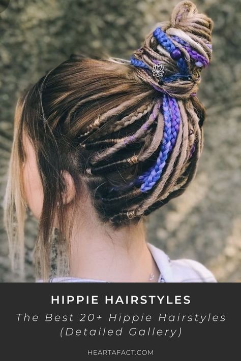 Not My Pic, Please Dm for Credit/Removal. Visit Heartafact.com for the best hippie hairstyles. Explore #hippieaesthetic with aesthetic hippie hair ideas- wraps, bandana, beaded, color ideas, hippie charms. Find boho braids, boho hairstyles, beaded hairstyles, fairy hairstyles, partial dreads, concert hairstyles, boho fulani braids, boho goddess braids hairstyles, boho twists & more cute easy hippie hairstyles for short, long, curly & medium hair #hippiecore #fairyhair #hippievibes #70saesthetic Half Dreaded Hair Hairstyles, Partial Dreads With Bangs, Half Dreads Half Normal Hair, Half Dreaded Hair Short, Partial Dreads Short Hair, Diy Boho Braids, Bohemian Haircut, Partial Dreads Curly Hair, Viking Dreads Women