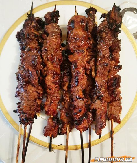 Filipino Pork Barbecue Recipe, Phillipino Food, Barbeque Pork, Pork Barbecue, Barbecue Recipe, Barbeque Recipes, Kabob Recipes, Fruit Picture, Barbecue Pork