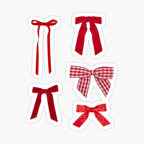 Red Cute Stickers, Red Journal Stickers, Journal Essentials, Ig Gif, Red Stickers, Bow Sticker, Red Journal, Red Velvet Photoshoot, Kindle Stickers