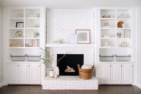 Shop 7 Large White Decorative Book Set … and other curated products on LTK, the easiest way to shop everything from your favorite influencers. Pewter Revere, Perfect Greige, White Brick Fireplace, Fireplace Shelves, Family Room Makeover, Fireplace Built Ins, Revere Pewter, White Fireplace, Kitchen Renovations