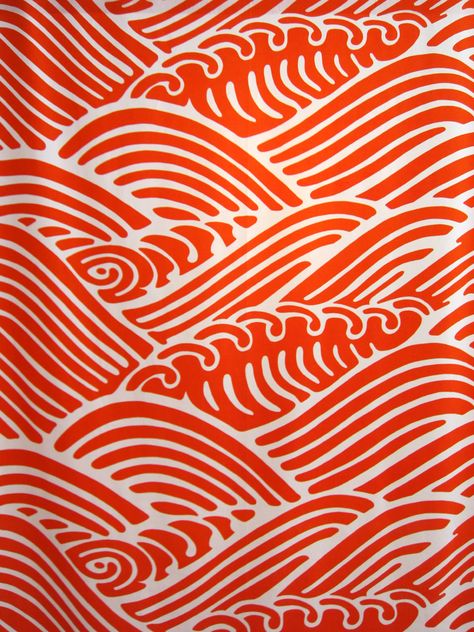 wave pattern Red Wave, Japanese Patterns, Japanese Prints, Japanese Fabric, Wave Pattern, Textile Patterns, Textile Prints, Surface Pattern Design, Surface Pattern