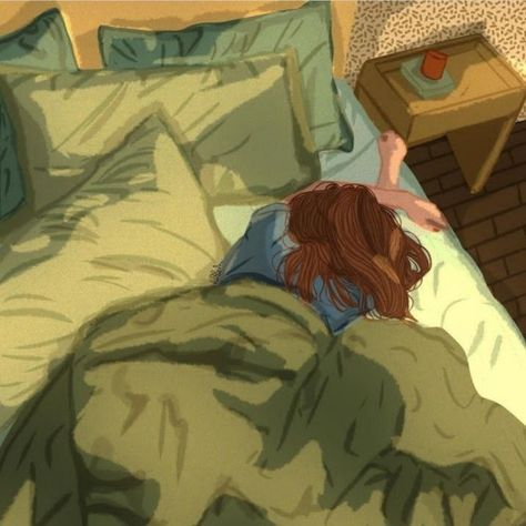 Girly Art Aesthetic, Sleeping Drawing, Encouraging Art, Living Alone, Illustration Art Girl, Doodle Illustration, Girly Art Illustrations, Dreamy Art