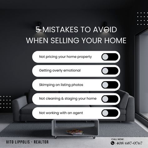 Here is a simple list of things to think about that can help you avoid mistakes when selling a home. Let me know if you're ready to sell, I’m here to help! Contact me today for any real estate questions Vito Lippolis DRE# 01351146 vito@vitohomes.com P: (408) 687-0767 #houseexpert #listreports #realestate #realestateagent #vitohomes #VitoLippolis Real Estate Questions, Real Estate Articles, Selling Tips, Selling Your Home, Selling A Home, Home Selling Tips, Selling Your House, List Of Things, Real Estate Tips