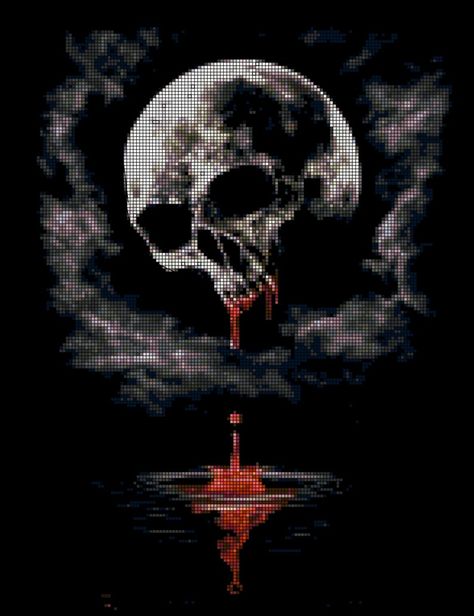 Cross Stitch Skull, Beast Quotes, Gangster Girl, In The Moon, Cross Stitch Pictures, Stitch Art, The Skull, Pet Holiday, Cross Stitch Art