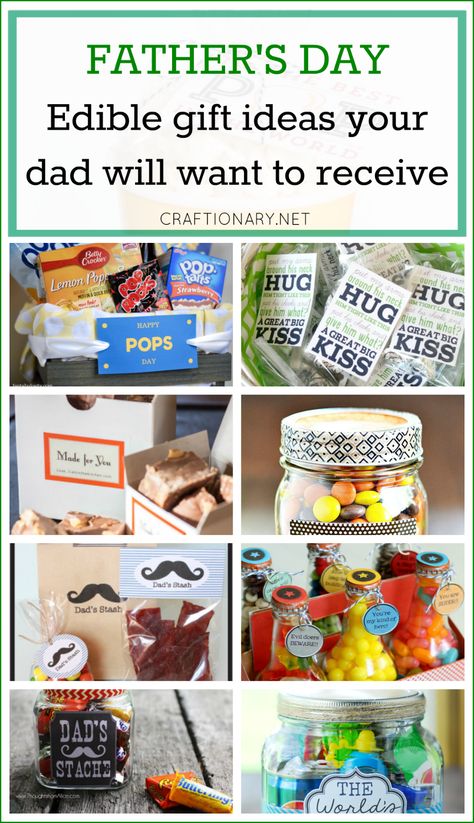 Edible gift ideas for Father's day that every dad will want to receive Edible Gift Ideas, Cheap Fathers Day Gifts, Church Gifts Ideas, Ideas For Father's Day, Father's Day Activities, Homemade Fathers Day Gifts, Diy Food Gifts, Diy Snacks, Snack Gift